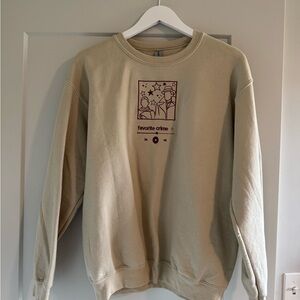 Six of Crows - Kaz & Inej “Favorite Crime” Cream Crewneck Sweater